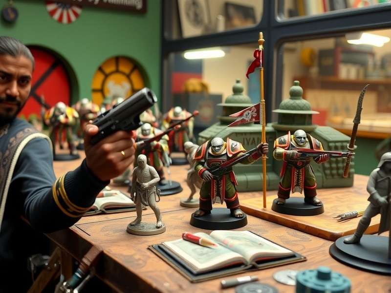 Warhammer 40k Army Builder - Various factions and units displayed on a battlefield