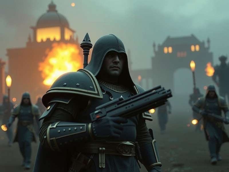 Warhammer 40k cinematic trailer screenshot showing Space Marines and Tyranids