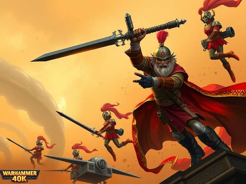 Warhammer 40k Tacticus में युद्ध का दृश्य - स्पेस मरीन और ओर्क्स के बीच जंग