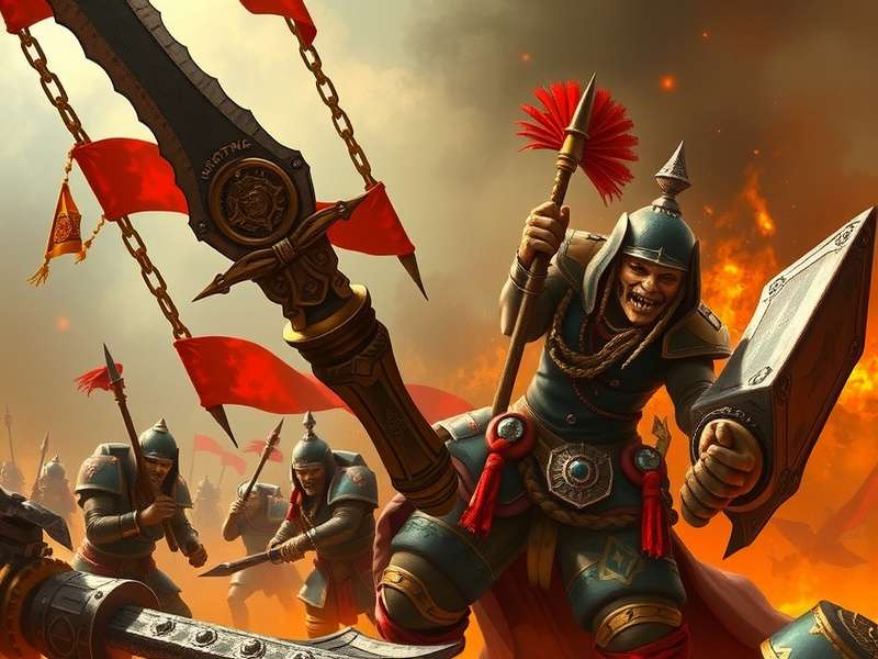 भारत में Warhammer 40k टेबलटॉप टूर्नामेंट का दृश्य, खिलाड़ी रंगीन मिनियेचर के साथ खेल रहे हैं