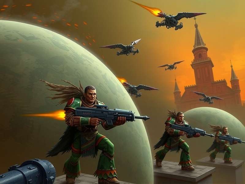 Ork Mekboy अपनी कार्यशाला में एक नया हथियार बनाते हुए