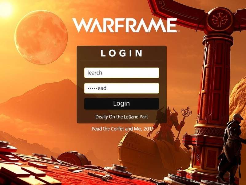 Warframe Login Interface showing username and password fields