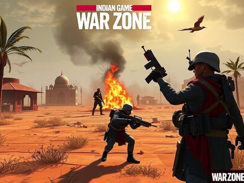 Warzone गेमप्ले दृश्य, एक प्लेयर स्नाइपर राइफल का उपयोग करते हुए