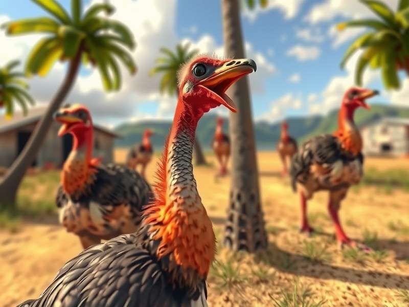 An emu standing in the Australian outback