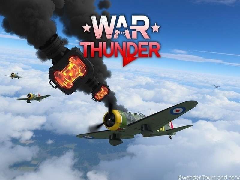 War Thunder gameplay screenshot showing tanks and aircraft in battle