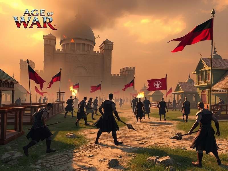 Age of War strategy map showing troop formations and terrain