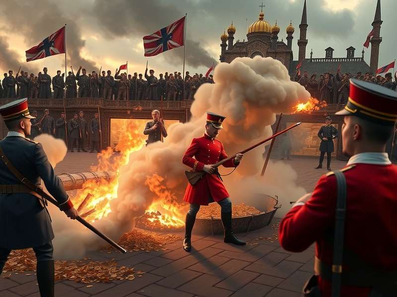 Historical depiction of Indian Civil War strategic planning