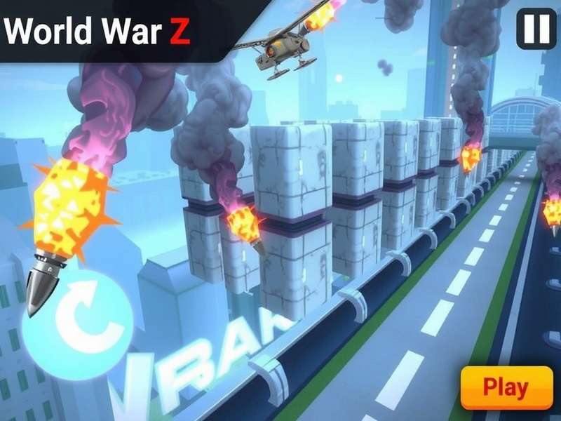 Four player co-op squad fighting zombies in the streets of Jerusalem in World War Z