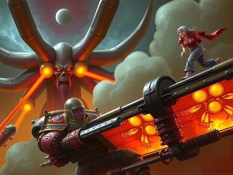 Warhammer 40k Rogue Trader companions Argenta and Abelard in a tactical discussion