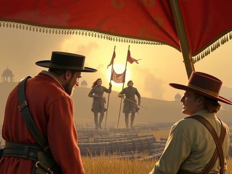 Civil War Movie cinematic scene showing soldiers in tense confrontation