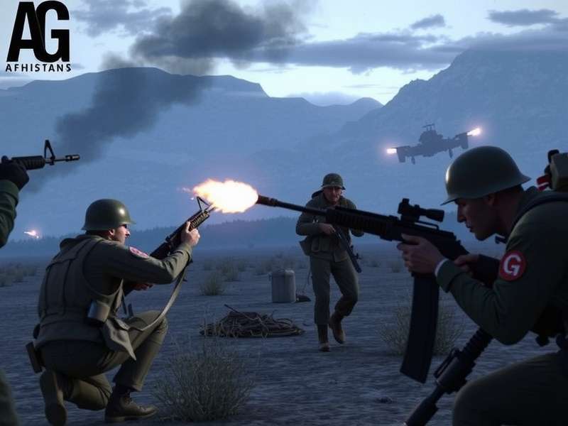 Afghan National Army soldiers training with NATO advisors