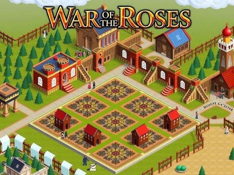 Medieval battle scene from the War of the Roses period