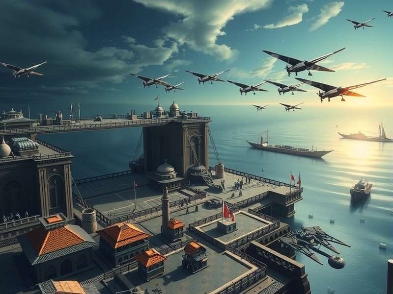 Strategic overview of a Miragine War battlefield showing base, units, and resources