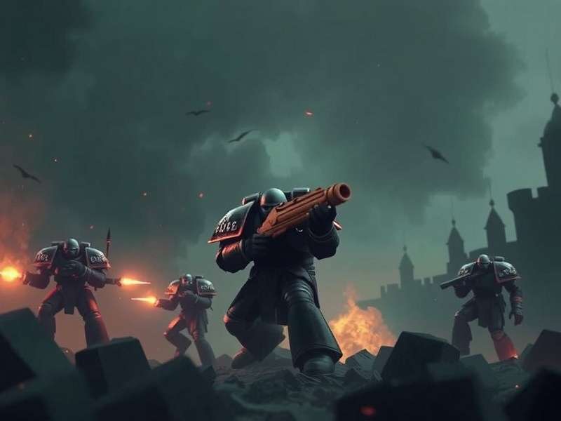 Epic Warhammer 40k Imperial Titan wallpaper with detailed armor and battlefield