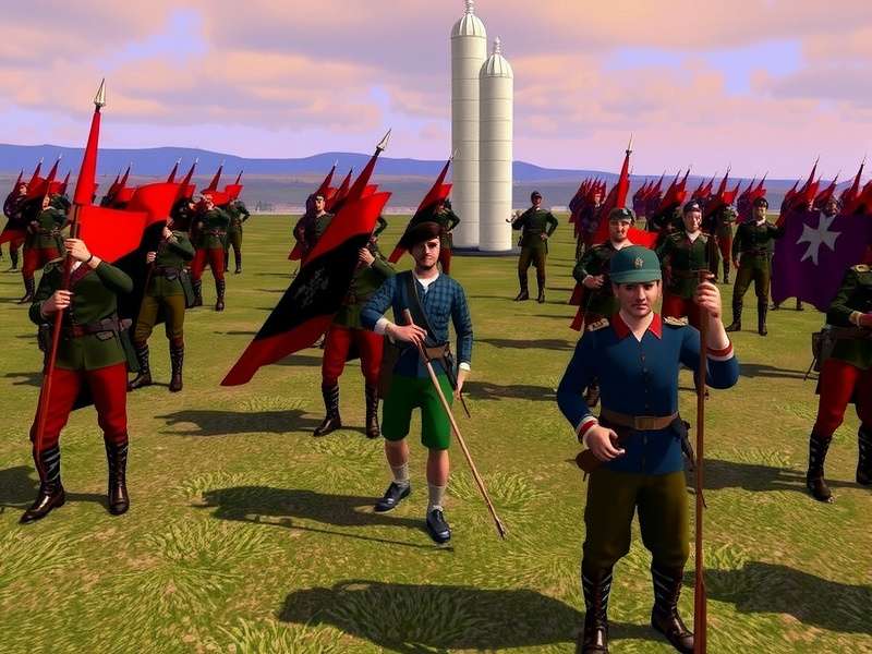 Depiction of a battle scene during the Carnatic Wars in Southern India, part of the global Seven Years' War