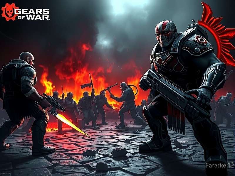 Gears of War squad in combat against Locust