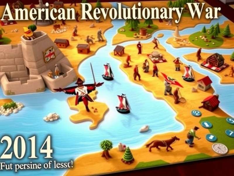 American Revolutionary War battlefield scene with Continental Army and British forces