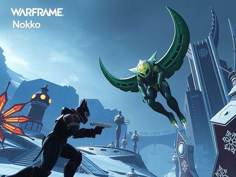 Warframe Nokko in action with magnetic field effects