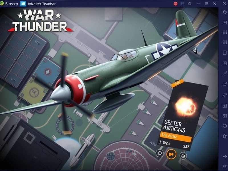 War Thunder battlefield showcase with aircraft and tanks in action