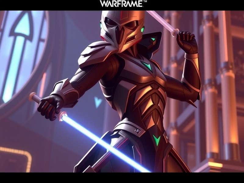 Warframe Trailer cinematic scene showing a Tenno warrior in battle